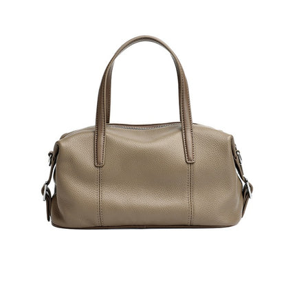 Supple Pebbled Texture Genuine Leather Pillow Clutch Bag
