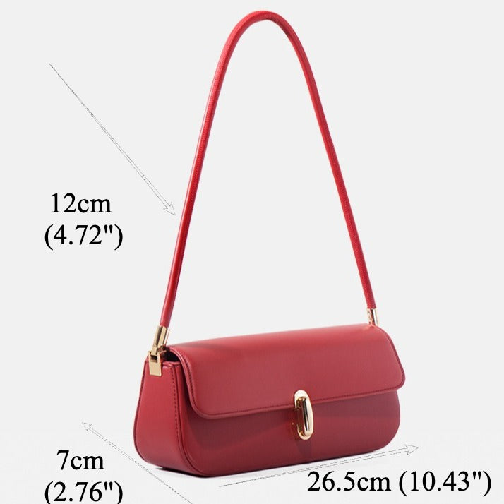 Sophisticated Vegan Eco-Leather Baguette Clutch Bag