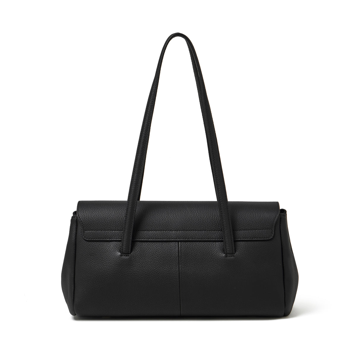 Sac pochette fourre-tout en cuir véritable à texture grainée grain de riz élégante