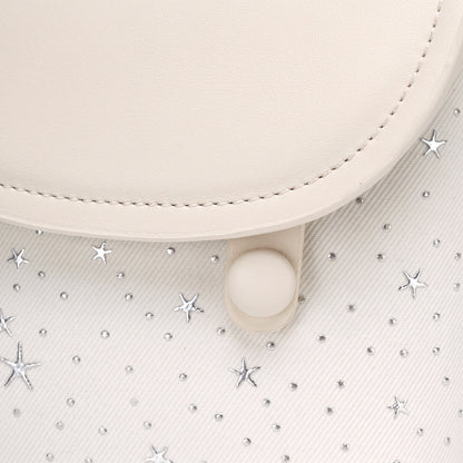 Radiant Celestial Pattern Flap Vegan Eco-Leather Mini Clutch Bag