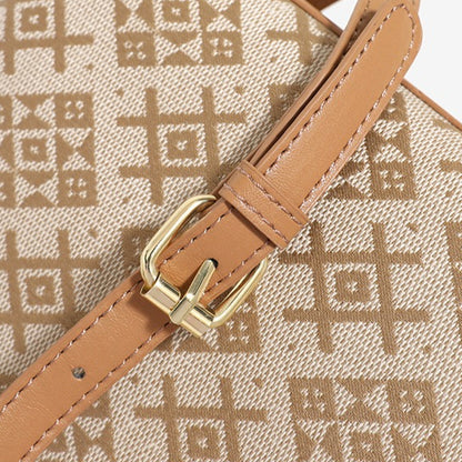 Vintage Monogram Vegan Eco-Leather Clutch Bag