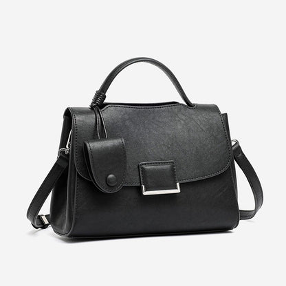 Chic Genuine Leather Square Flap Clutch Bag