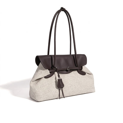 Mellow Canvas Spacious Flap Clutch Bag