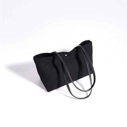 Lässige Tote-Clutch aus Leinen-Canvas