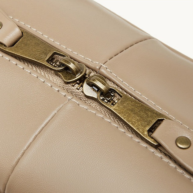 Women's Large Smooth Genuine Leather Bag - Versatile 2-Way Carry Office Work Tote