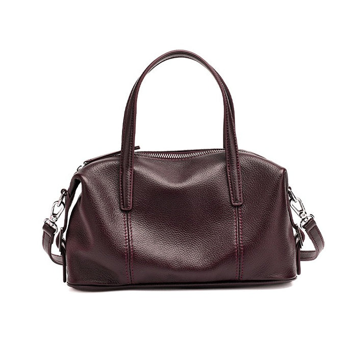 Supple Pebbled Texture Genuine Leather Pillow Clutch Bag