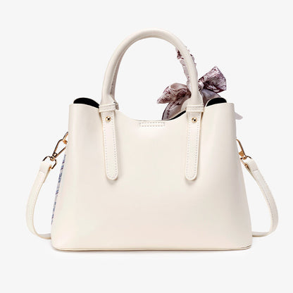 Oriental Brocade Motif Vegan Eco-Leather Mini Tote Clutch Bag