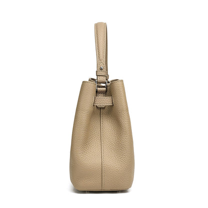 Sleek Genuine Leather Satchel Clutch Bag