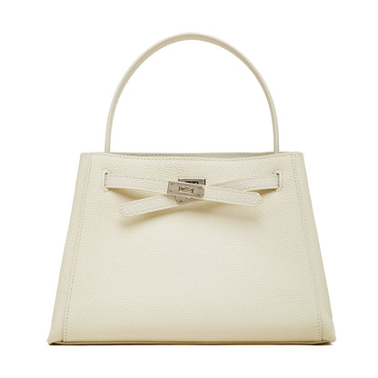 Ampia borsa tote a secchiello versatile in vera pelle Kelly sofisticata