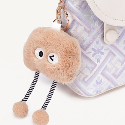 Mini sac bandoulière raffiné en cuir écologique végan avec jolie breloque