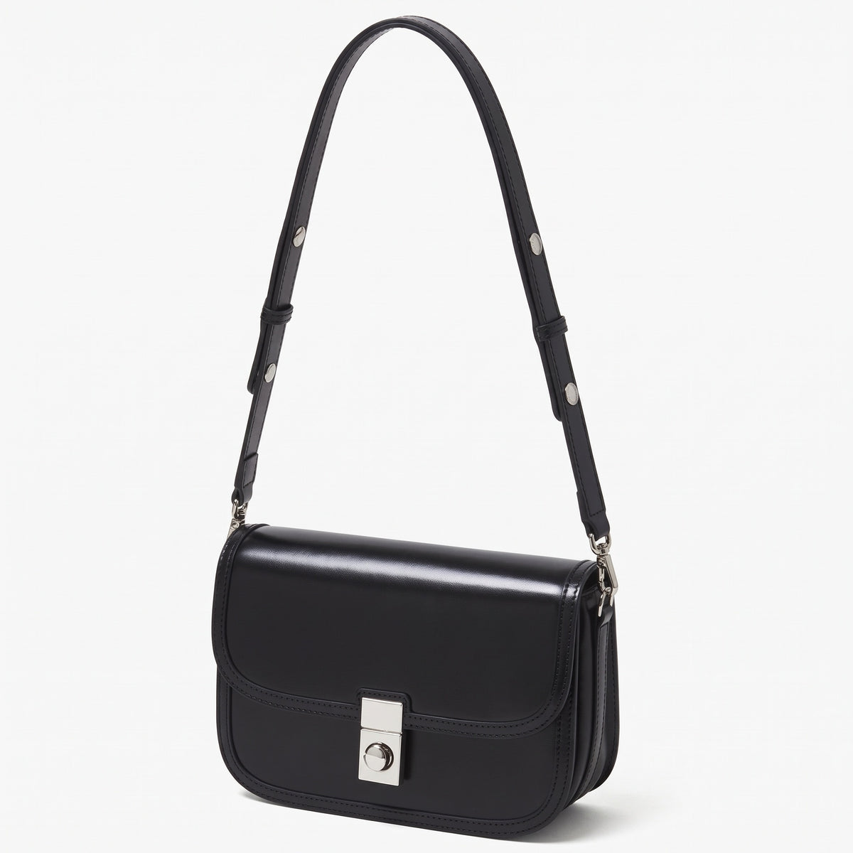 Borsa vintage a spalla e messenger in vera pelle liscia di vacchetta