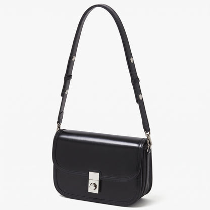 Borsa vintage a spalla e messenger in vera pelle liscia di vacchetta