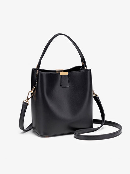 Vintage Vegan Eco-Leather Bucket Clutch Bag