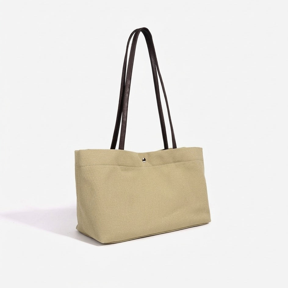 Lässige Tote-Clutch aus Leinen-Canvas
