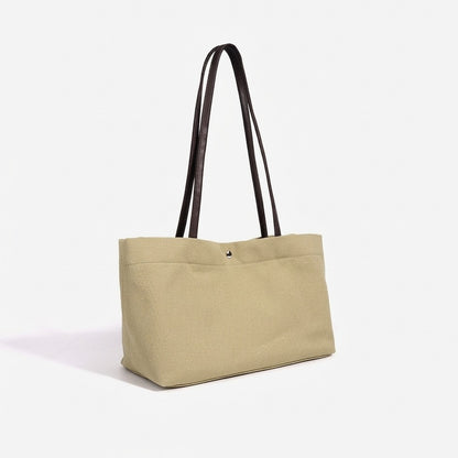 Lässige Tote-Clutch aus Leinen-Canvas