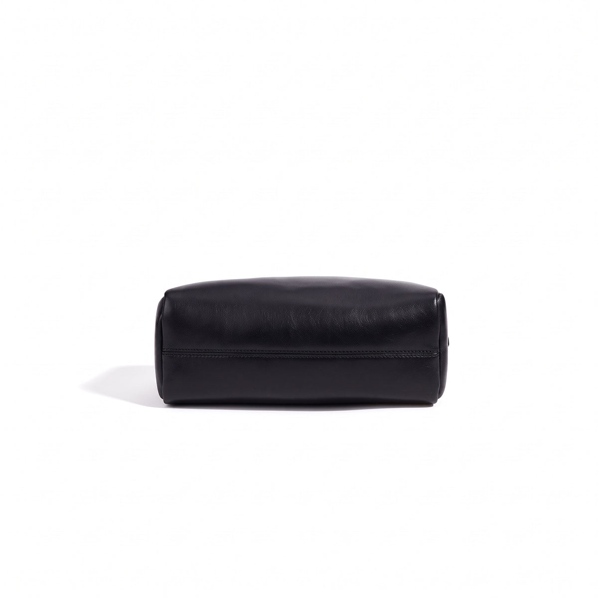 Bolso de mano tipo clutch minimalista de piel de oveja genuina con forma de bolera
