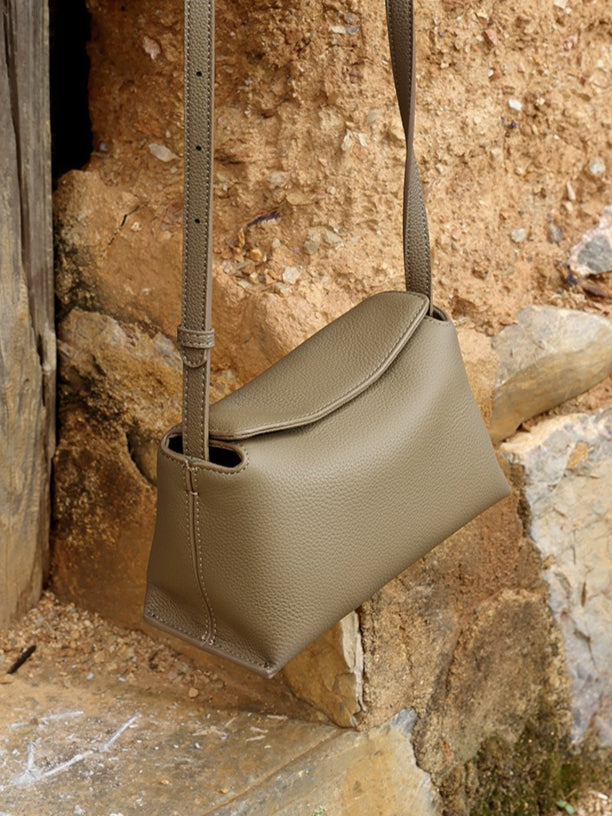 The Artisan Niche Genuine Leather Crossbody Bag with Hidden Magnetic Clasp