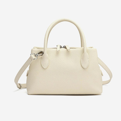 Antique Pebbled Genuine Leather Mini Tote Clutch Bag