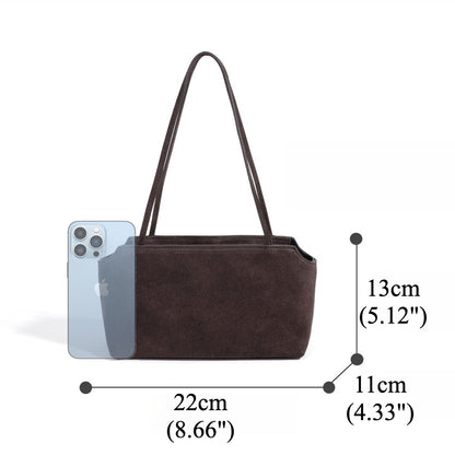 Vintage Suede Leather Clutch Bag