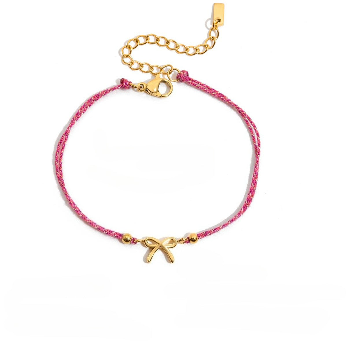 Bohemian Riviera Silk Cord Charm Bracelet