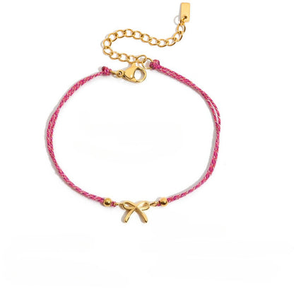 Bohemian Riviera Silk Cord Charm Bracelet