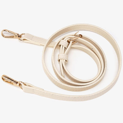 Delicate Vegan Eco-Leather Tote Clutch Bag with Silk Scarf Charm