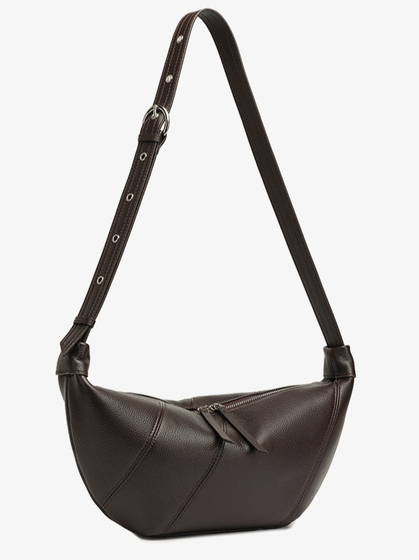 Effortless Genuine Leather Crossbody Dumpling Bag