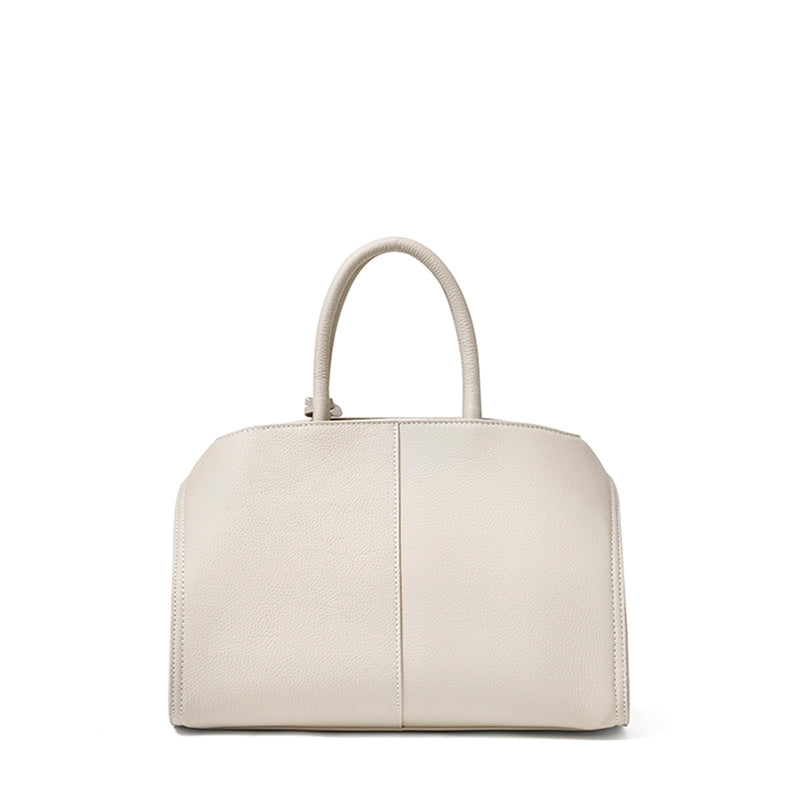 Borsa tote a tracolla di lusso retrò in vera pelle effetto litchi con doppia fibbia