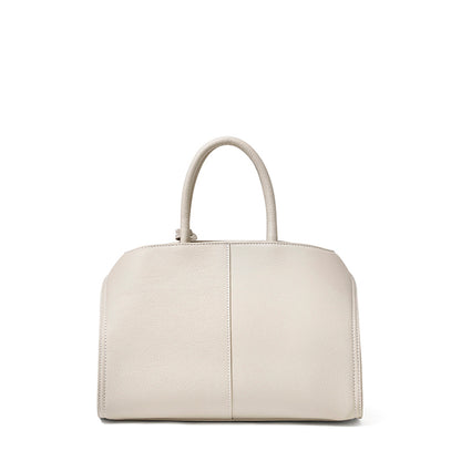 Borsa tote a tracolla di lusso retrò in vera pelle effetto litchi con doppia fibbia