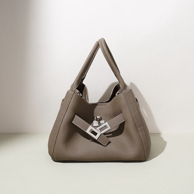 Casual Genuine Leather Mini Bucket Clutch Bag