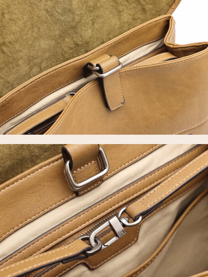 Vintage Casual Genuine Leather Flap Backpack