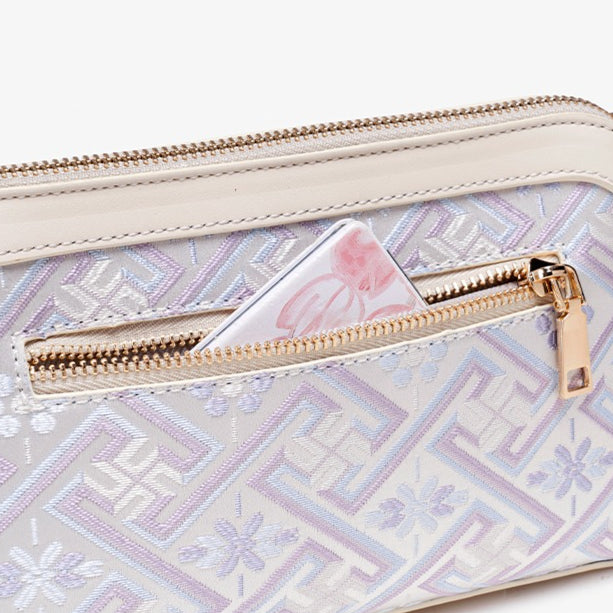 Ethereal Brocade Vegan Eco-Leather Clutch Bag