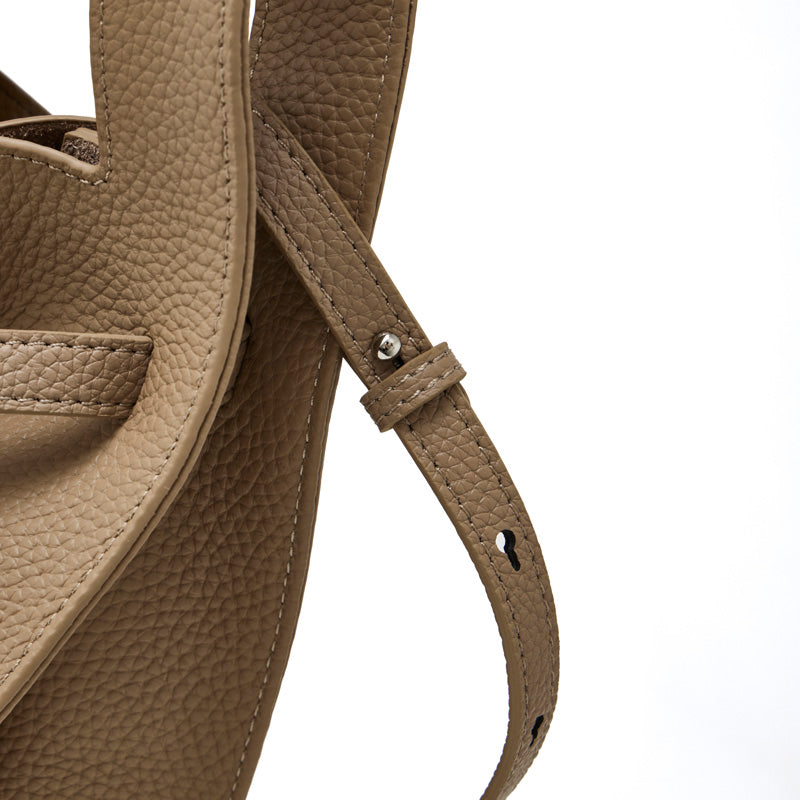 Borsa classica a secchiello chic in vera pelle per tutti i giorni, a tracolla