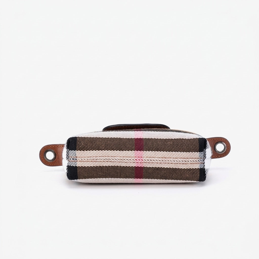 Vintage Plaid Vegan Eco-Leather Mini Clutch Bag