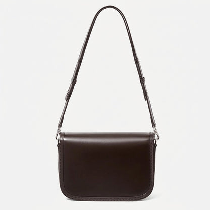 Borsa vintage a spalla e messenger in vera pelle liscia di vacchetta