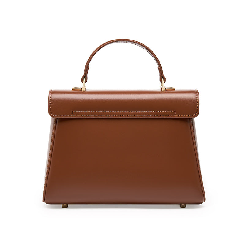 Borsa da donna in vera pelle con fibbia a ferro di cavallo