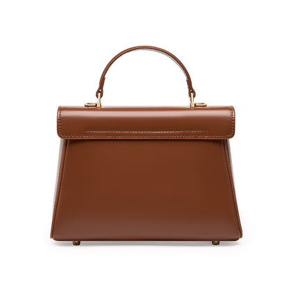 Borsa da donna in vera pelle con fibbia a ferro di cavallo