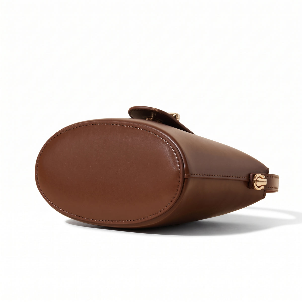 Borsa da donna in pelle genuina vintage con manico superiore e chiusura a lucchetto