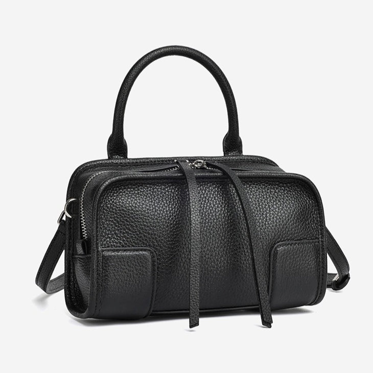 Chic Genuine Leather Boston Clutch Bag