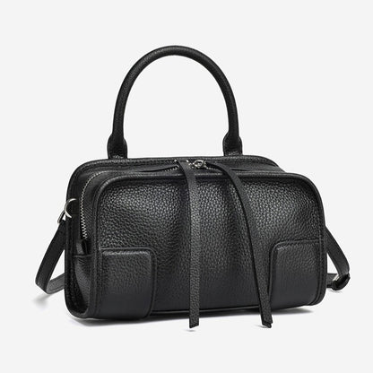 Chic Genuine Leather Boston Clutch Bag