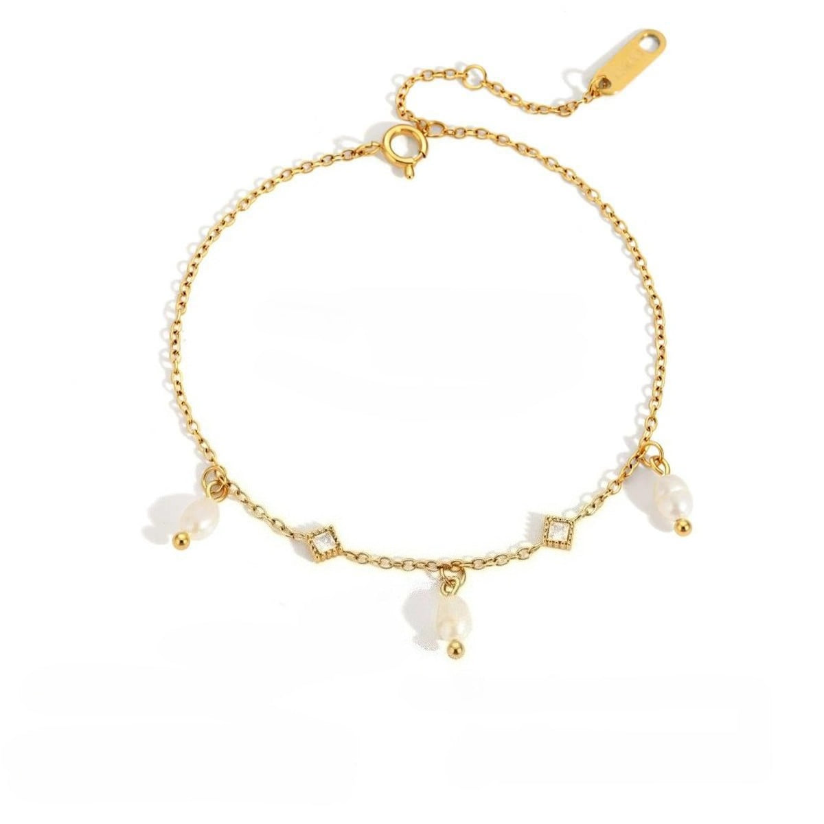 Elegant Minimalist Shimmering Fluid Station Bracelet
