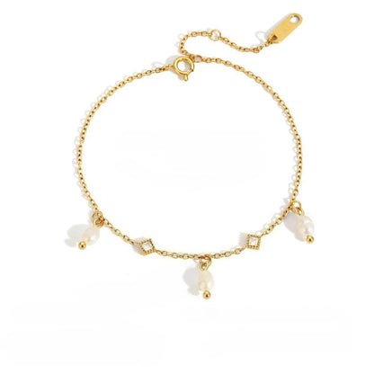 Elegant Minimalist Shimmering Fluid Station Bracelet