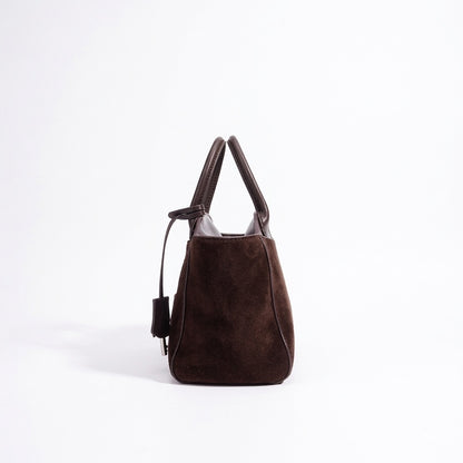 Muted Suede Genuine Leather Clutch Bag