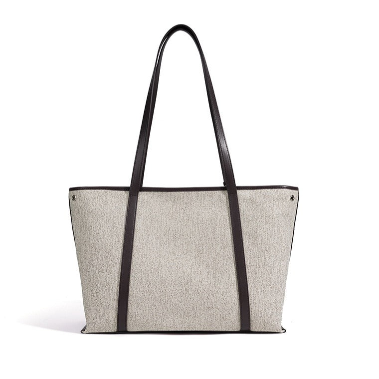 Minimalist Canvas Spacious Tote Clutch Bag