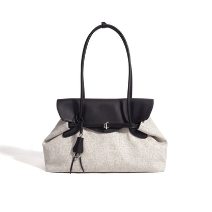 Mellow Canvas Spacious Flap Clutch Bag