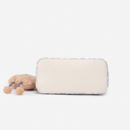 Mini sac bandoulière raffiné en cuir écologique végan avec jolie breloque