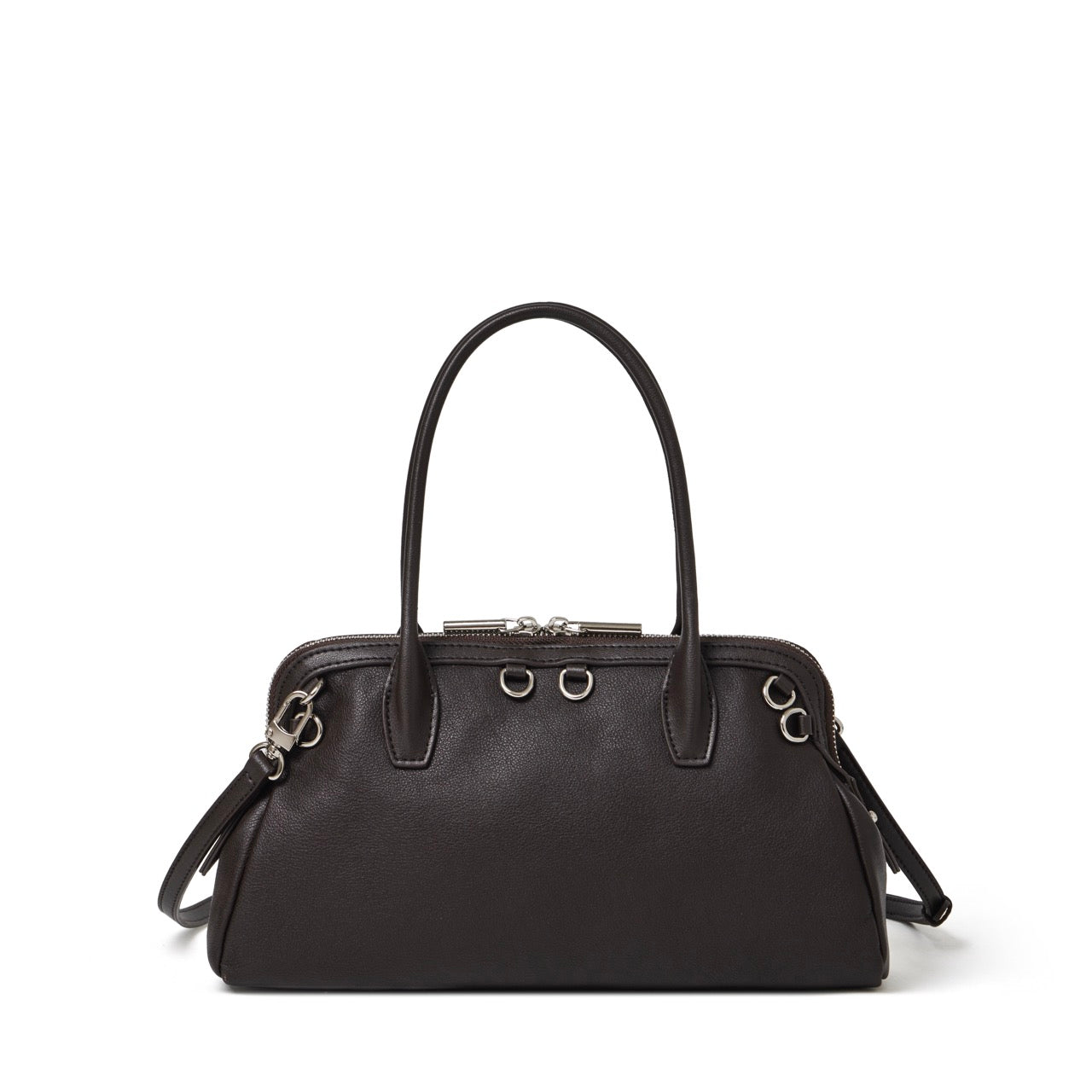 Sac pochette Boston en cuir véritable défini