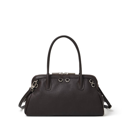 Sac pochette Boston en cuir véritable défini