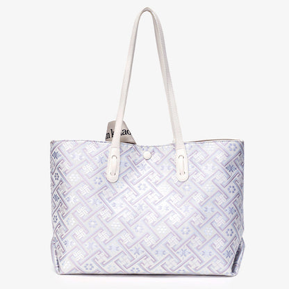 Opulent Brocade Texture Vegan Eco-Leather Tote Shoulder Bag