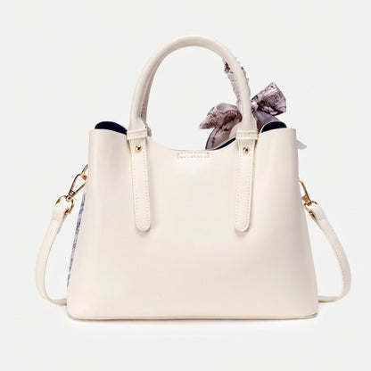 Oriental Brocade Motif Vegan Eco-Leather Mini Tote Clutch Bag